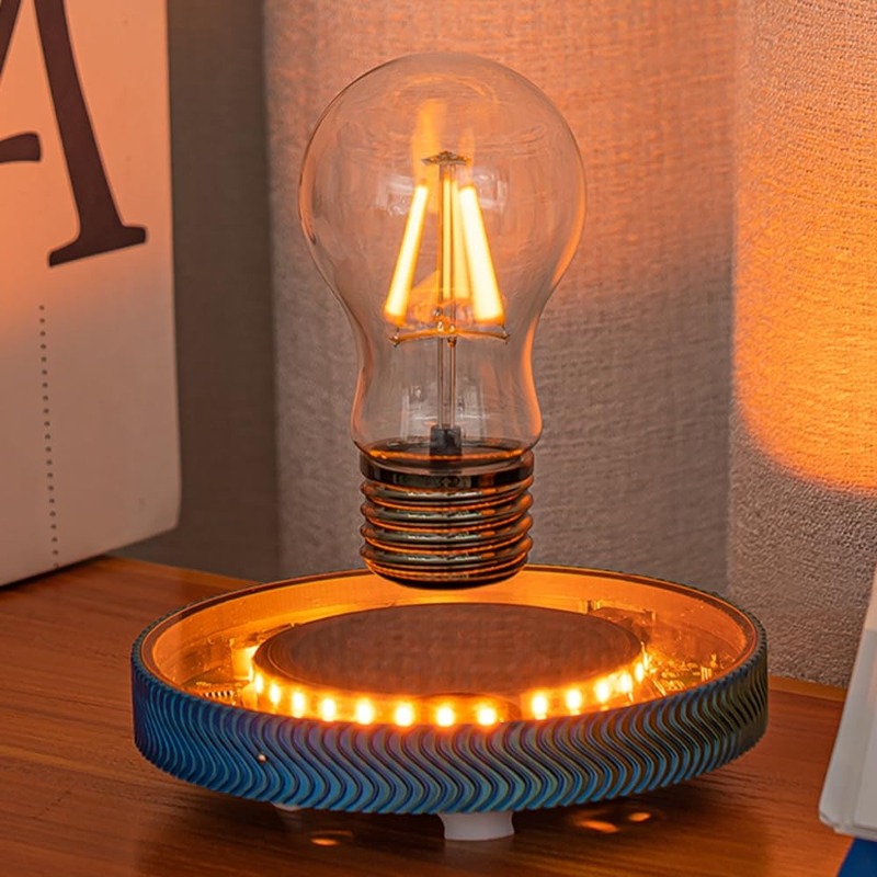 Office And Tech - Schwebende Kabellose LED-Glühbirne Schreibtischlampe für Einzigartige
