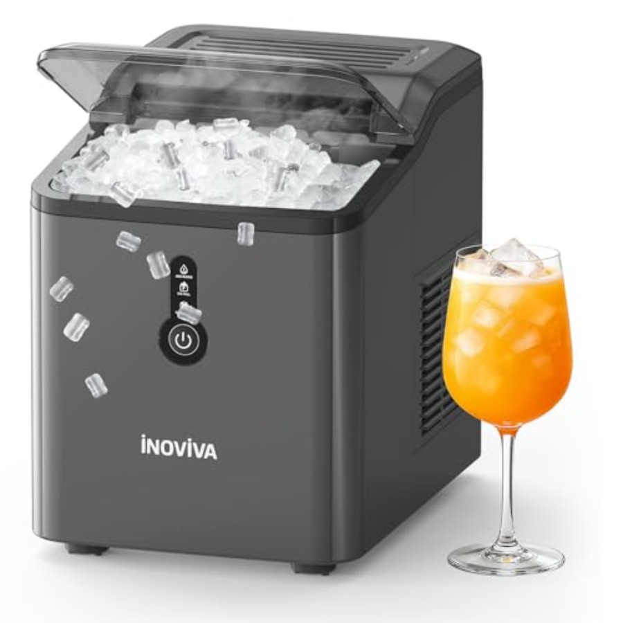 Office Tech Products - Nugget-Eiswürfelbereiter für Zuhause, Büro, Partys, Edelstahl,