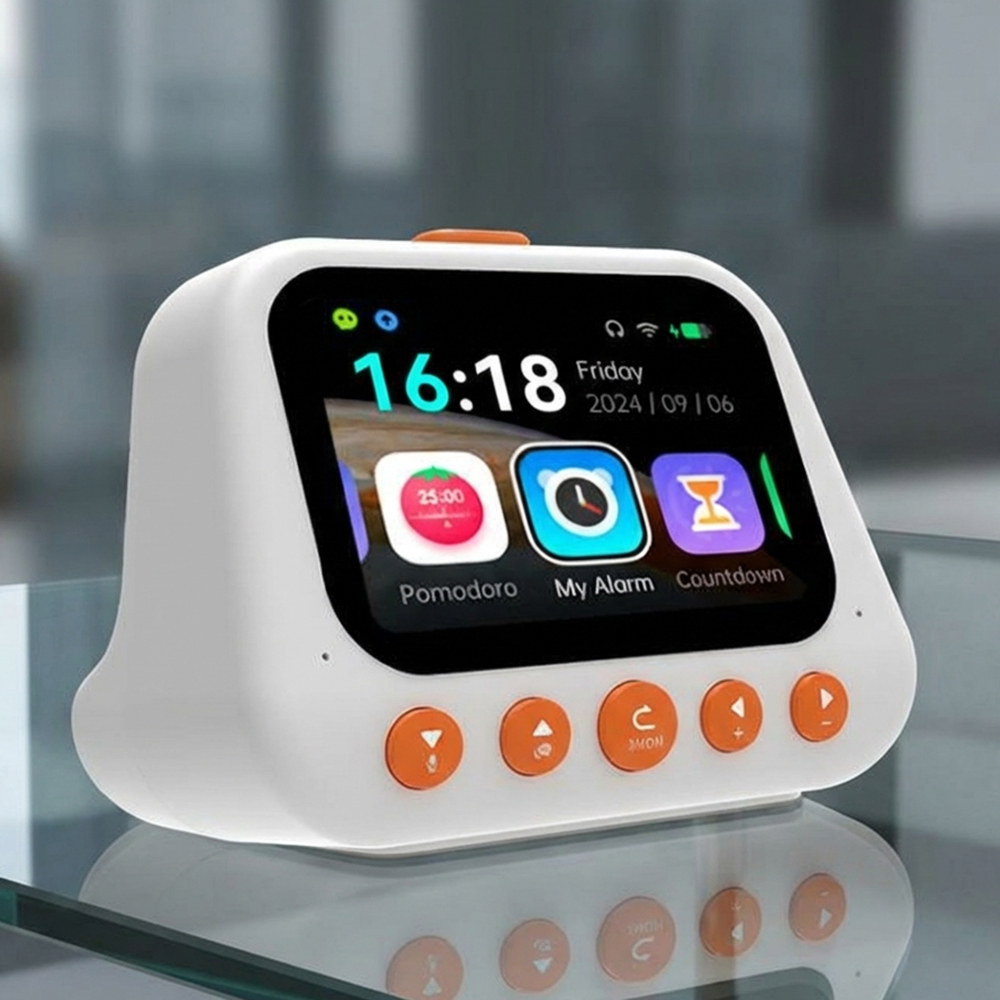 Digital Timer Countdown - KI-Smart-Wecker Sprechender Begleiter Lernuhr Musik-/Geschichten-Player Pomodoro-Timer