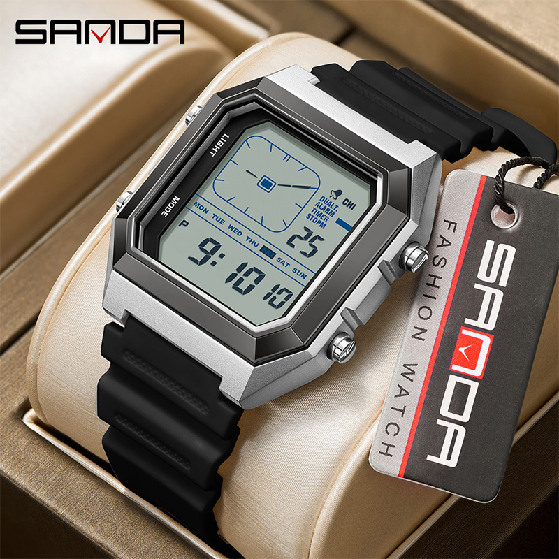 SANDA 6307 Neue Herren Digital – Digital Timer Countdown Bewertung und Preis