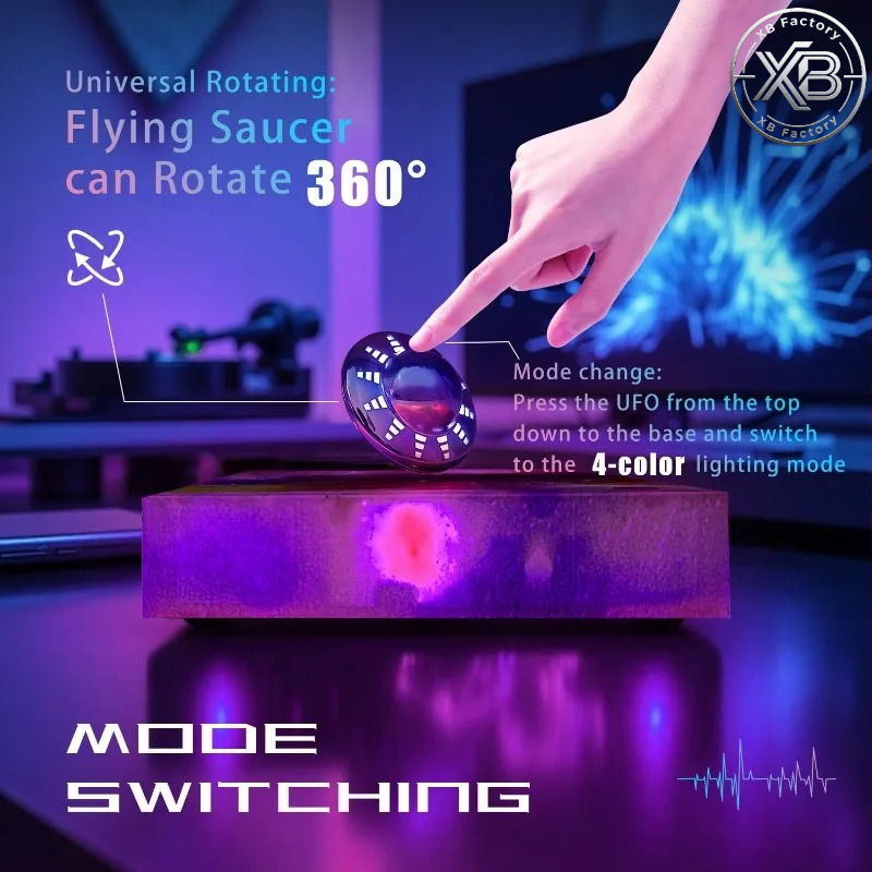 Schwebende UFO-Lampe mit 360-G – Cool Office Tech Gadgets Bewertung und Preis