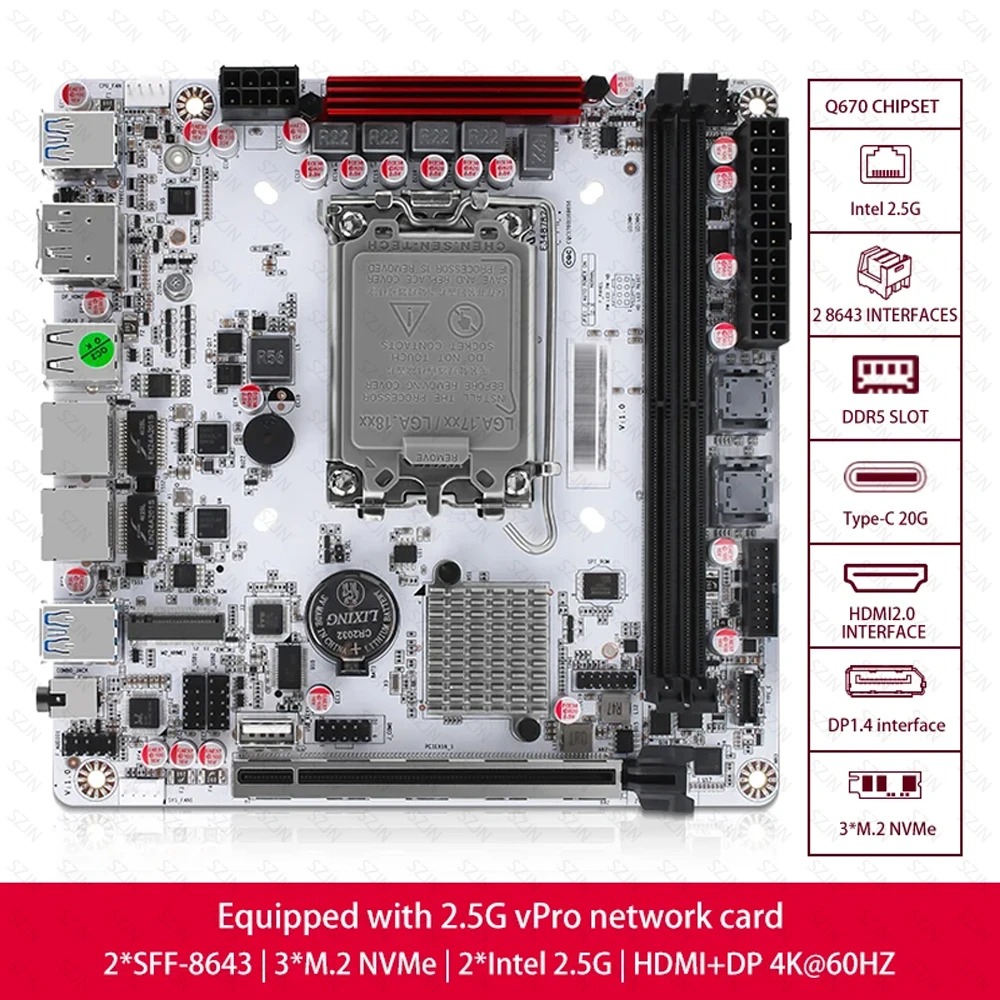 Q670 ITX NAS Motherboard-Kit,  – Office Tech Products Bewertung und Preis