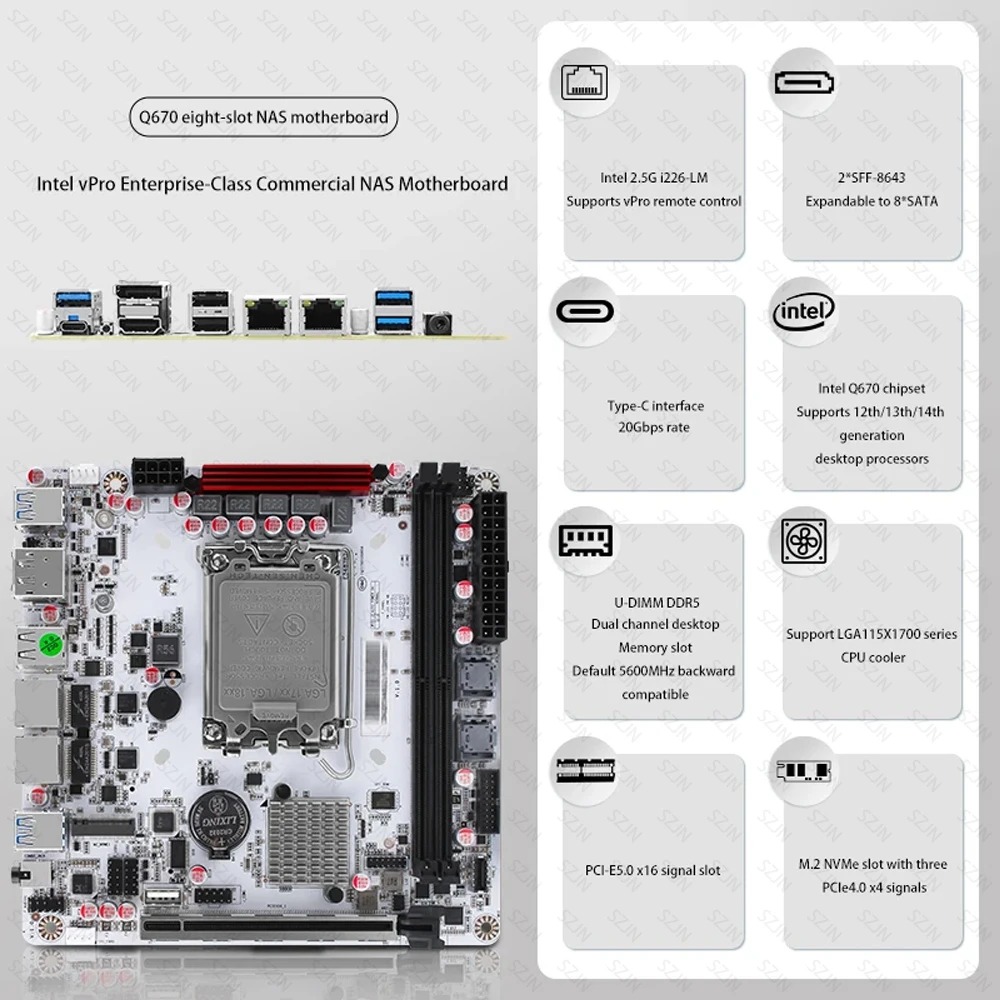 Q670 ITX NAS Motherboard-Kit,  – Office Tech Products Bewertung und Preis