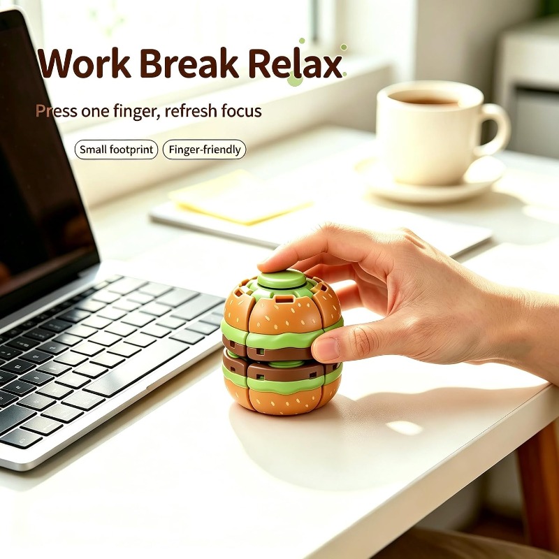 3D-Gedruckter Burger-Fidget-Sp – Cool Office Tech Gadgets Bewertung und Preis